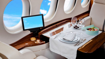 private jet interior